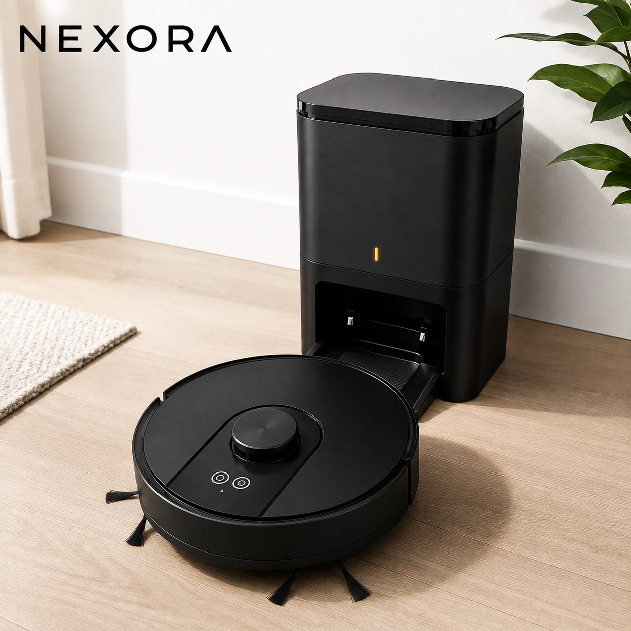 Aspirateur robot laveur NEXORA R11 Ultra avec sa station d'auto-vidage